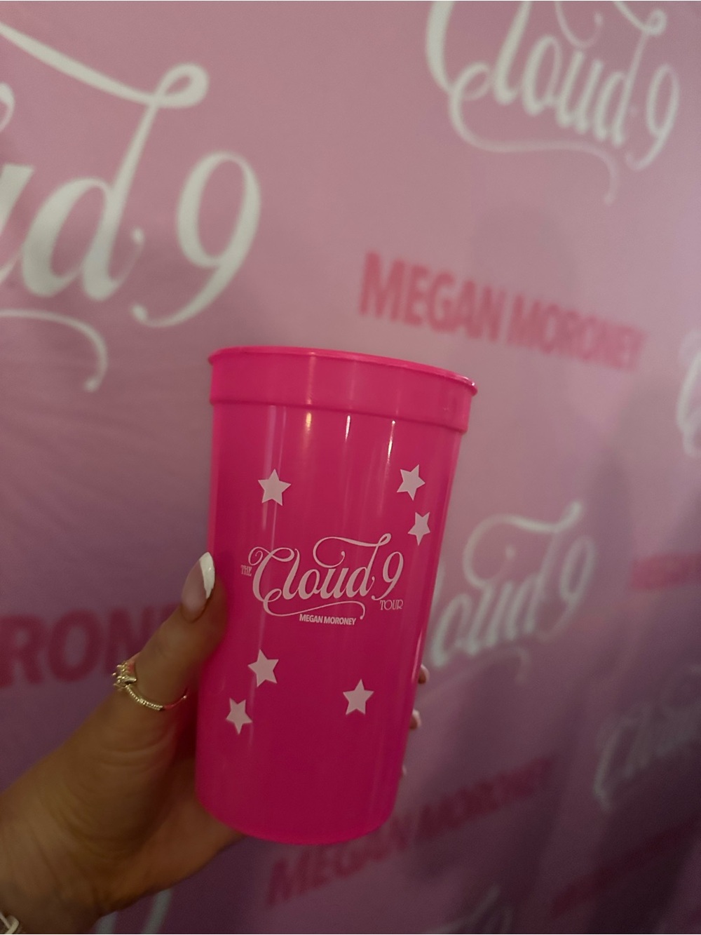 Megan Moroney Cloud 9 8/21 VIP Meet and Greet Pink Cup
